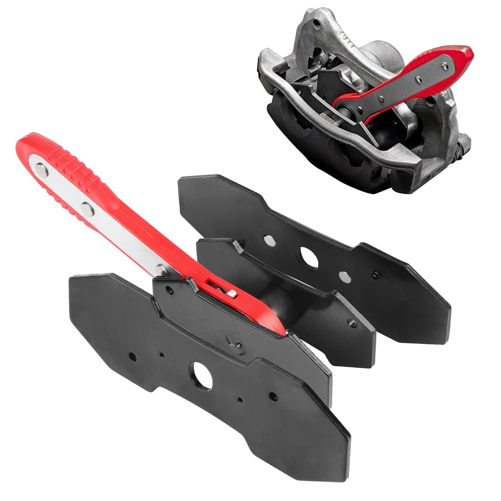 Disc Brake Caliper Ratchet Wrench Piston Spreader Compressor Tool – Brake Caliper Tools – 360° Swing Dual Piston Spreader for Car Motorcycle – S / L – Blue / Red – from $24