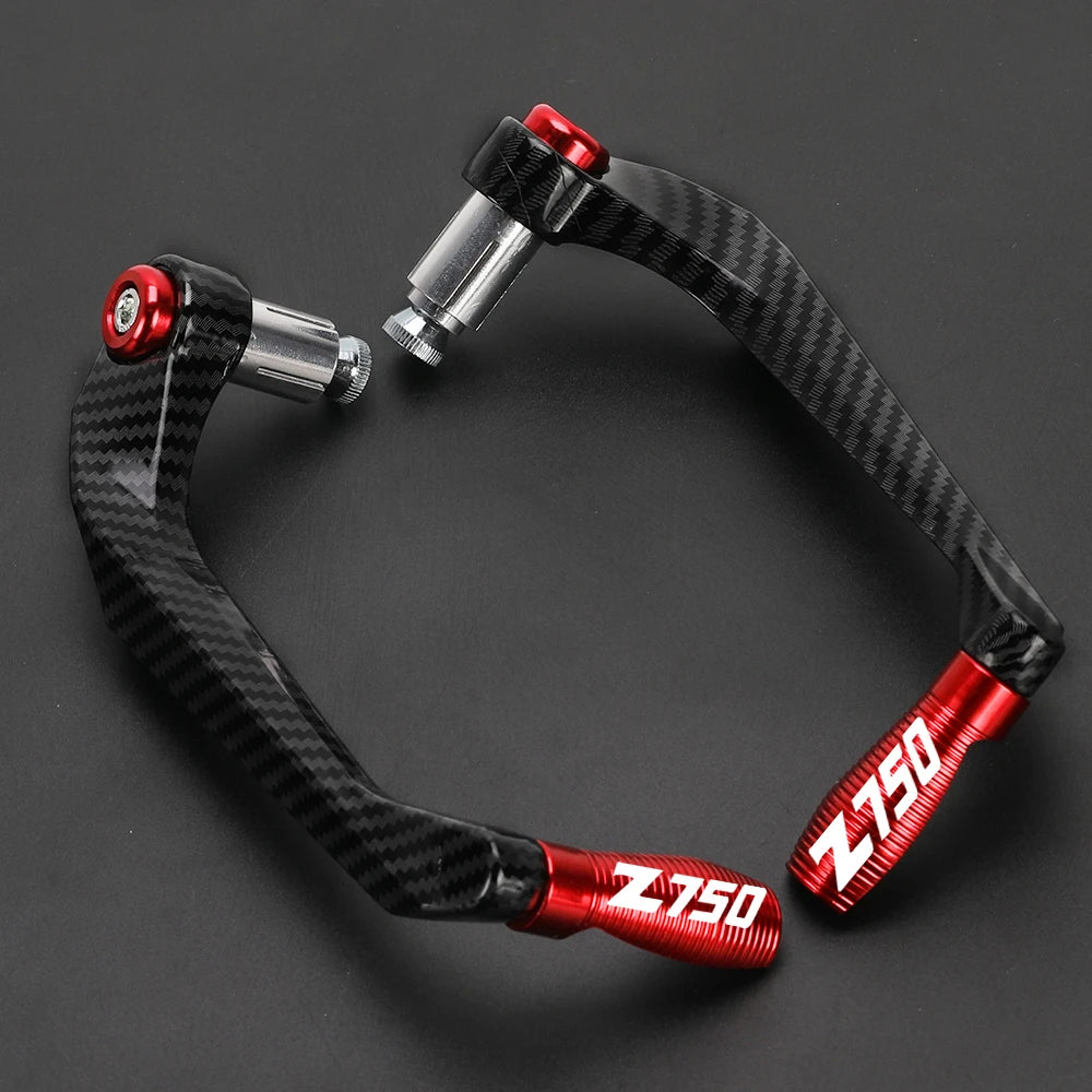 Kawasaki Z750 2007–2010 Brake & Clutch Lever Hand Guard Protector – CNC Aluminum + Carbon Fiber – 22mm – 8 Colors – $28