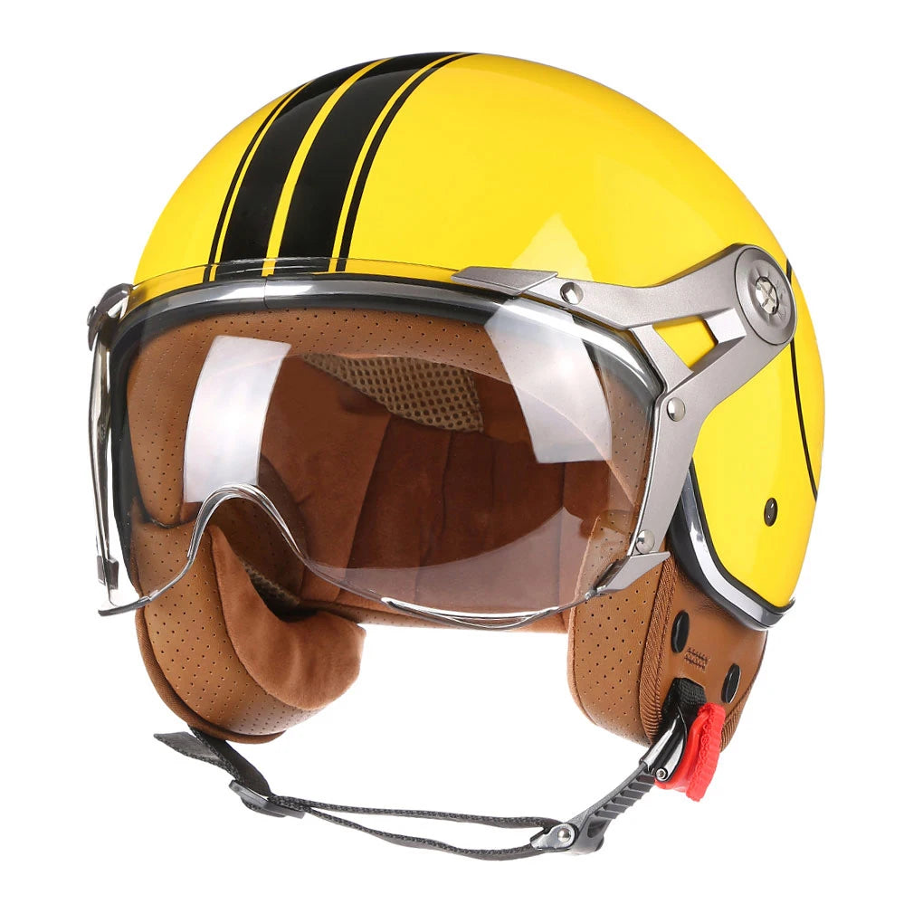 Open Face Helmets – DOT 3/4 Retro Motorcycle Helmet, Vintage Chopper & Scooter Helmet for Men & Women