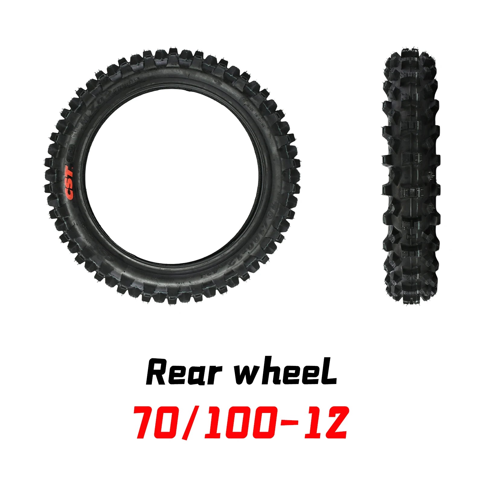 Dirt Bike Tires – 60/100-14 Front & 70/100-12 Rear Tires for Surron