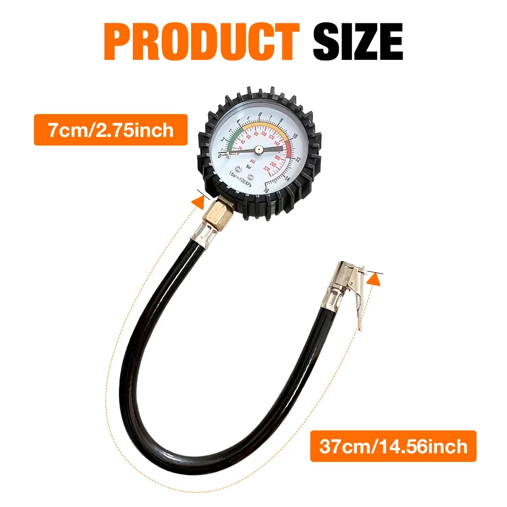 High-Precision Tire Pressure Gauge – Car, Motorcycle & Bicycle Tire Pressure Tester