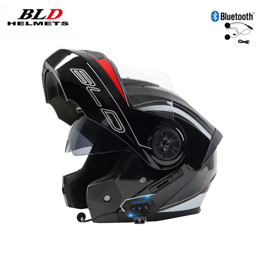 Bluetooth Modular Helmets – Full Face Motorcycle Helmet, Dual Visor, All-Season for Men & Women