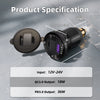 Waterproof DIN/Hella USB Motorcycle Charger Adapter – QC Powerlet Phone Charger with Blue LED for BMW, Triumph Tiger & Ducati