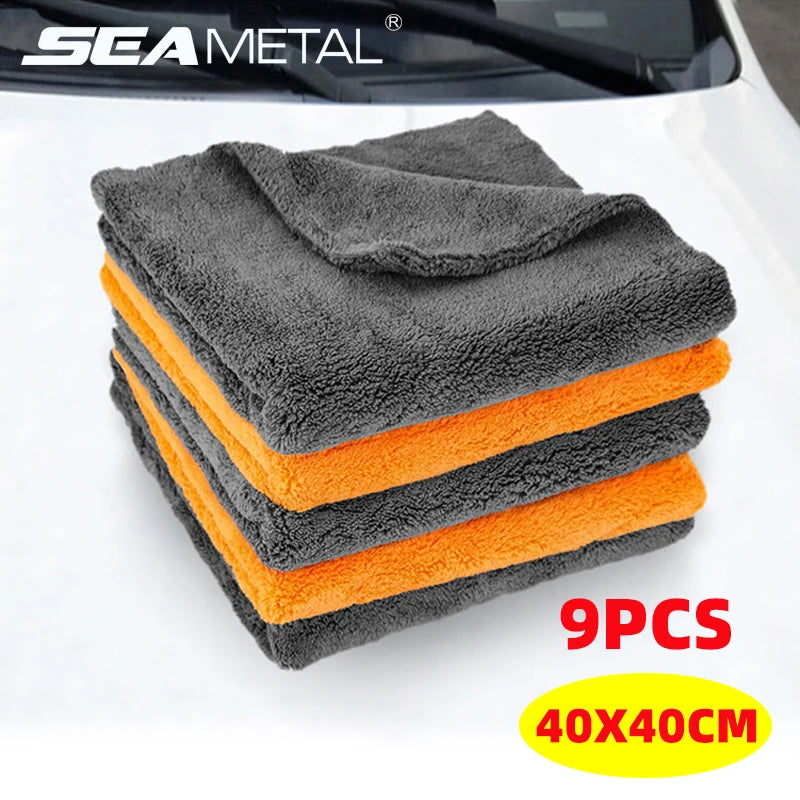 Microfiber Cleaning Cloth 1/3/6/9PCS, 40x40CM Extra Soft Wash & Drying Towels for Bike