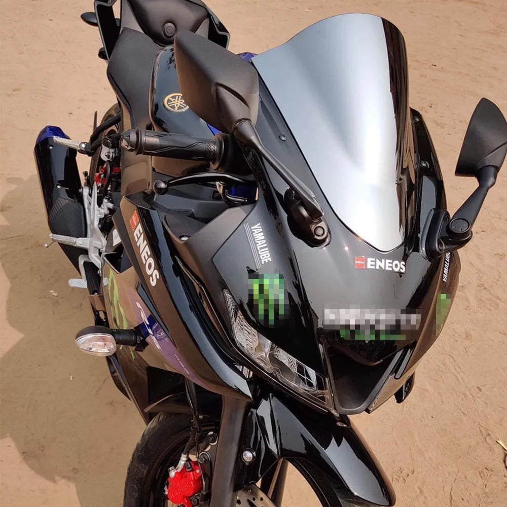 Motorcycle Sport Racing Windshield Windscreen Deflector Visor Viser for YZF R15 V3.0 2019 2020 2021 YZF-R15 V3 YZF R125 YZF-R125 – MIXTER PC Plastic Black Smoke Transparent Silver Carbon Rainbow