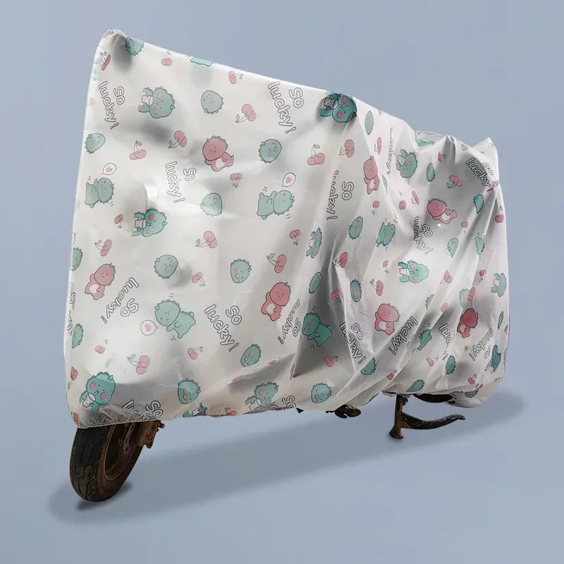 Universal Electric Vehicle Rain Cover Motorcycle Sun Shield Electric Bicycle Rainproof Sunproof Outdoor Sunproof Moto Rain Cover – 190T Polyester Taffeta Waterproof Dustproof UV Resistant Windproof Snowproof XL XXL