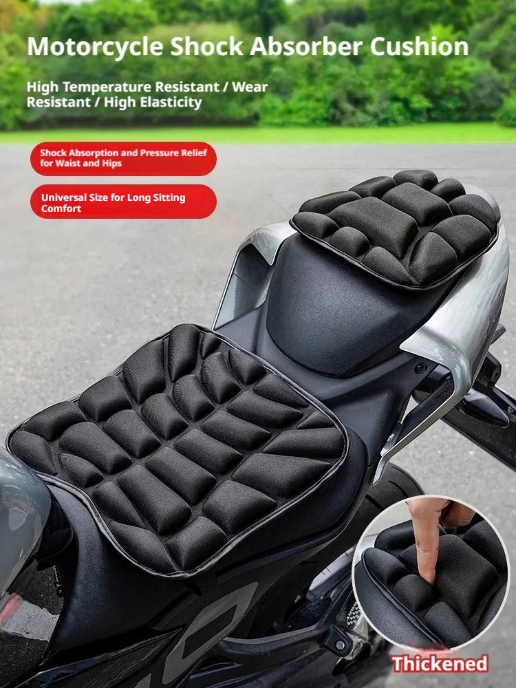 SEAMETAL Universal Motorcycle Gel Seat Cover 3D Breathable Comfort Cushion Shock Absorber Pad Anti-Slip Bike Saddle Protector