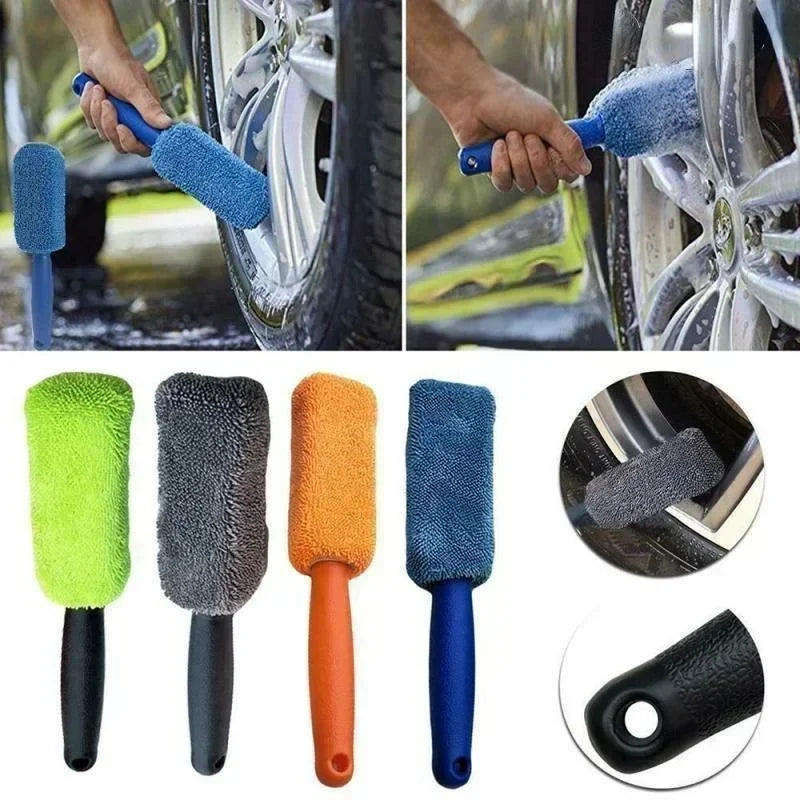 Long-Handle Microfiber Wheel Detailing - Grey