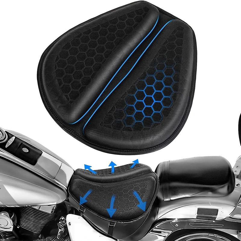 Motorcycle Seat Cushion Shock Absorption Decompression Gel Honeycomb 3D Comfortable Universal Motorcycle Seat Cushion