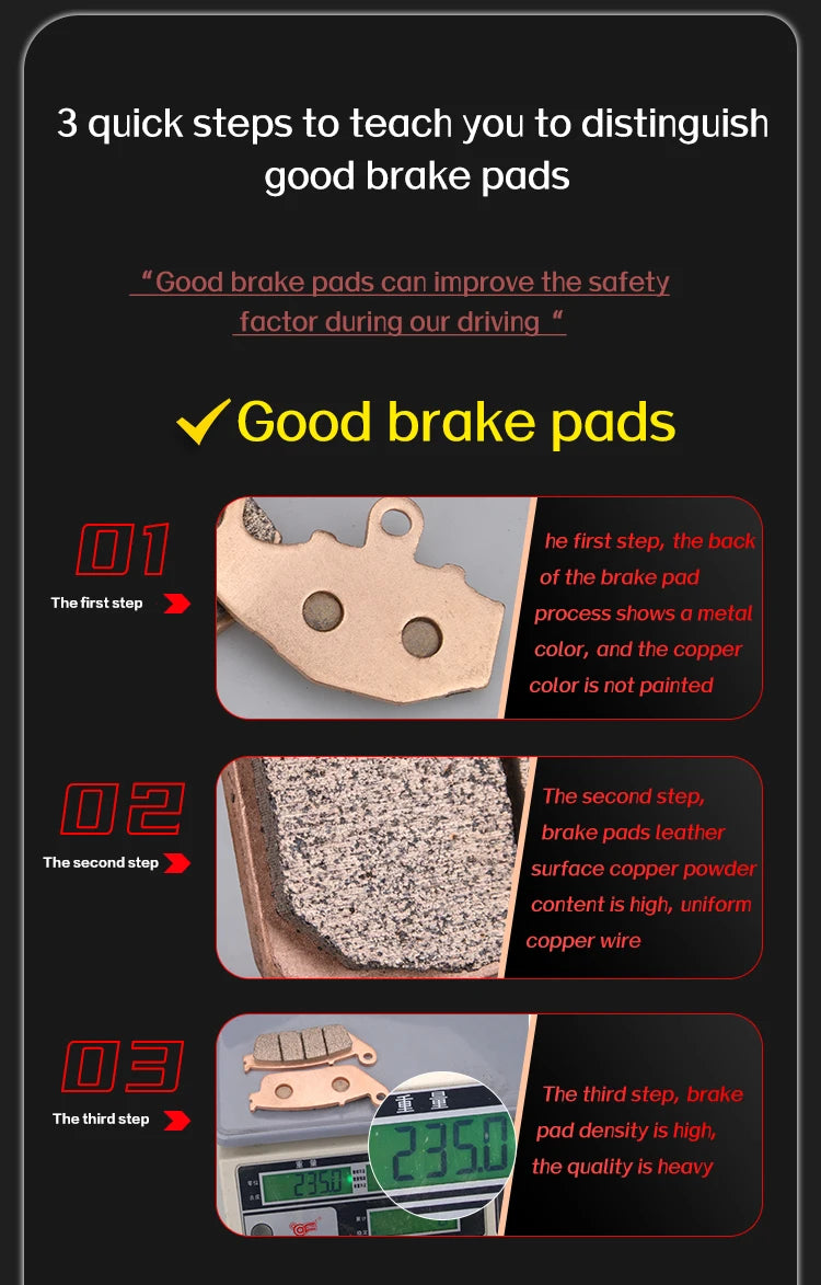 Sintered Metal Brake Pads for Kawasaki Ninja 250 300 400 Z250 Z300 Z800 Z900 Z900RS Z1000 Z1000R – Brake Pad Tools – Front / Rear / Set – from $21