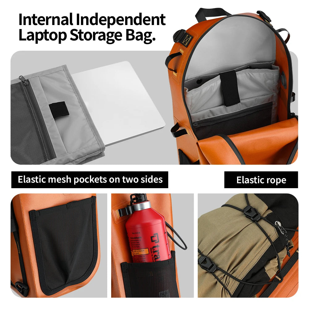 Motorcycle Backpack – Rhinowalk 26L Waterproof Laptop & Helmet Bag
