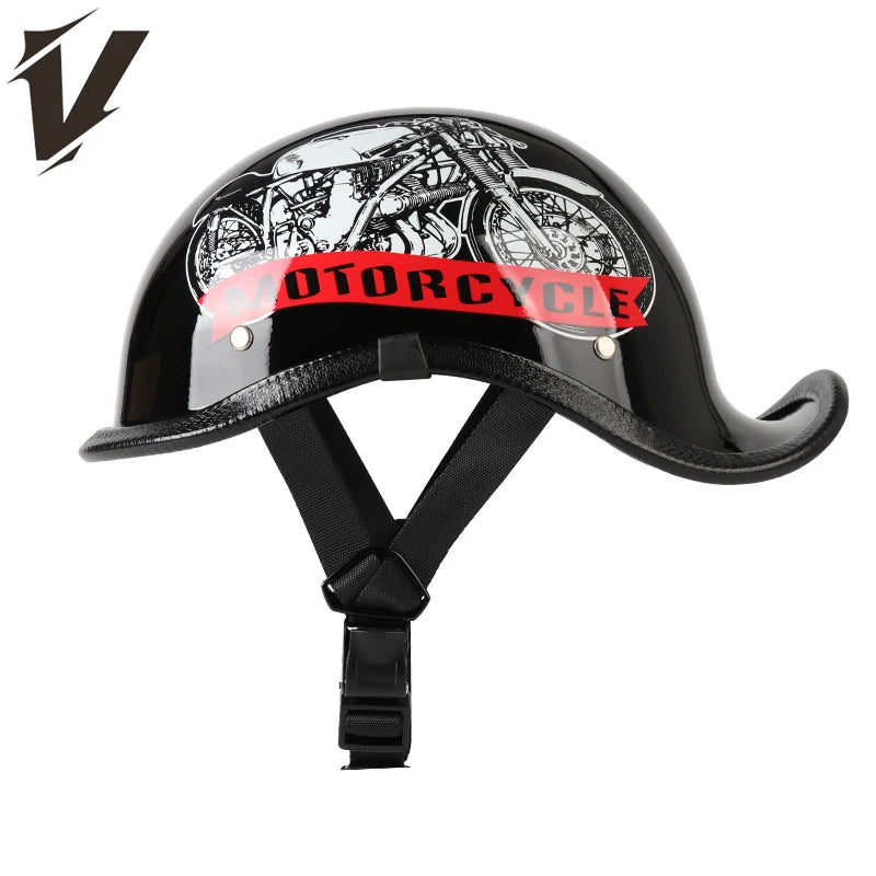 Half Helmets – 2026 Retro Motorcycle Helmet, Lightweight Trendy Riding & Biker Design