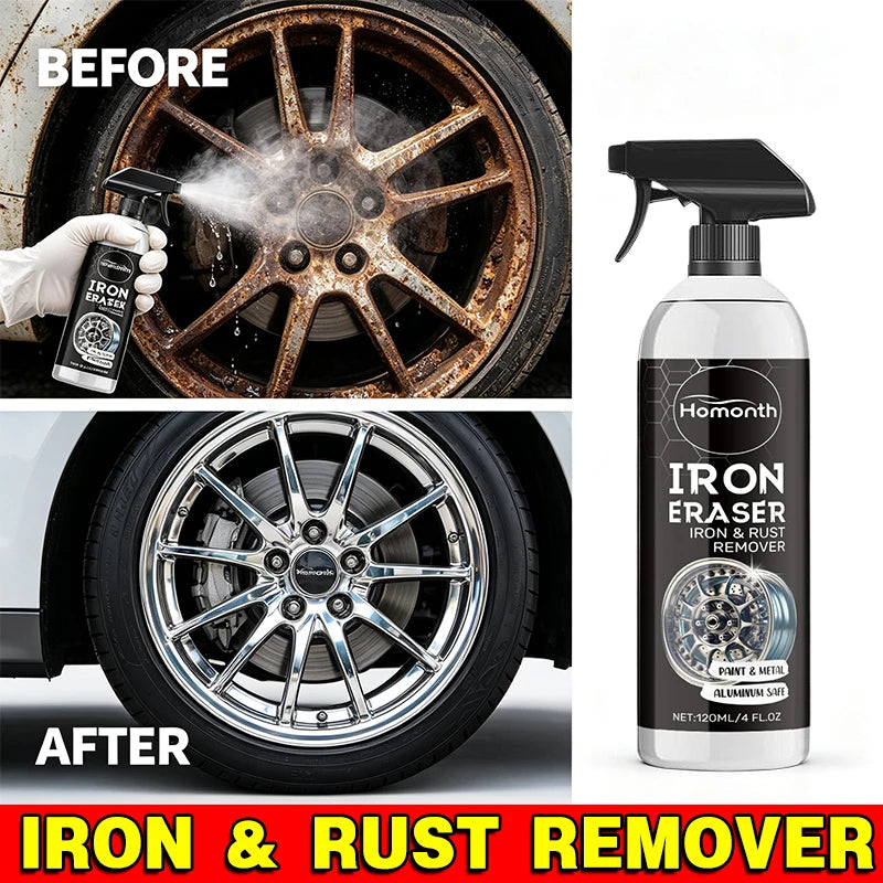 Car Wheel Rust Remover Spray 120ml – Fast-Acting Cleaner for Alloy Rims & Tire Stains – pH-Balanced – 1pc / 3pc / 5pc / 10pc