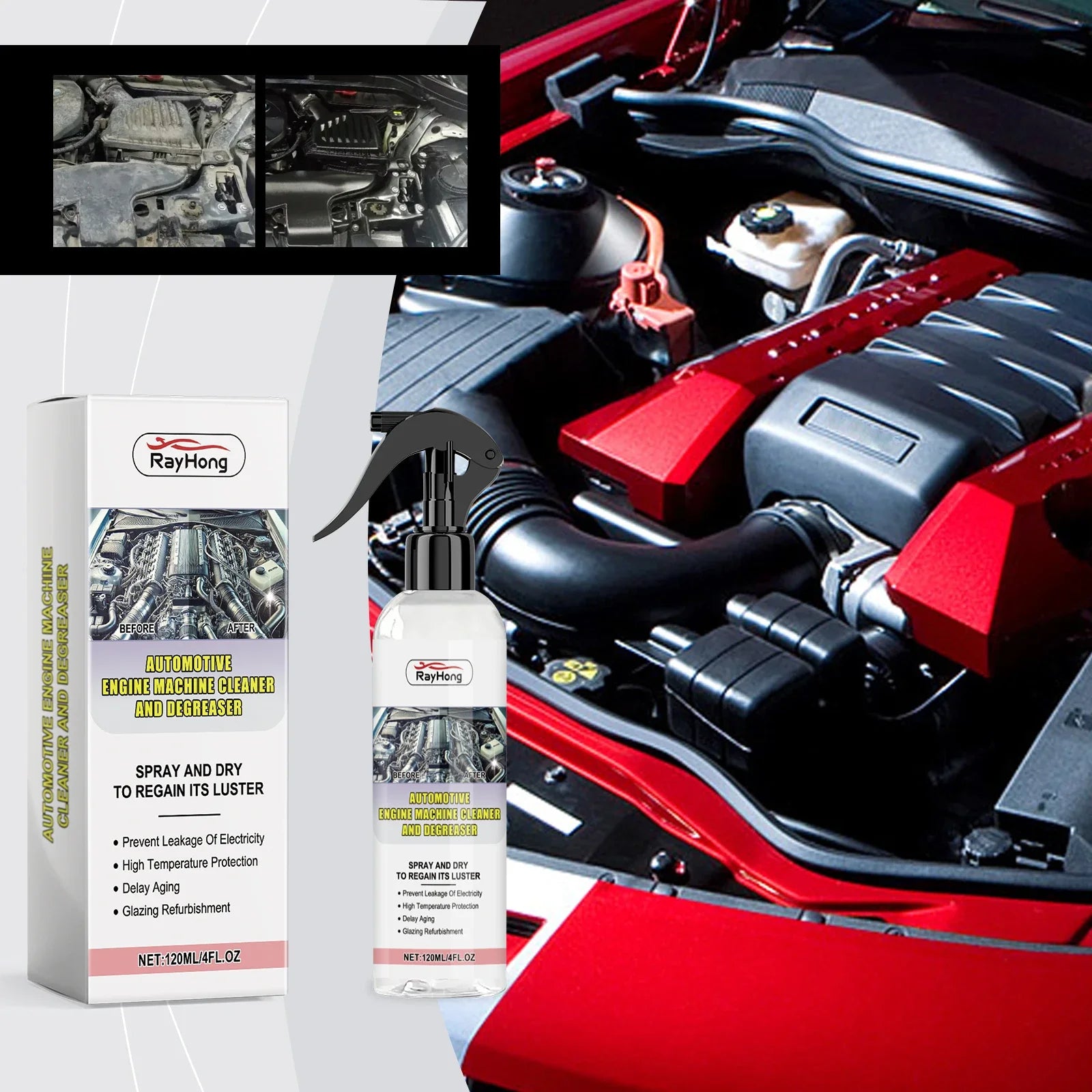 RAYHONG Car Engine Bay Cleaner - 3PCS