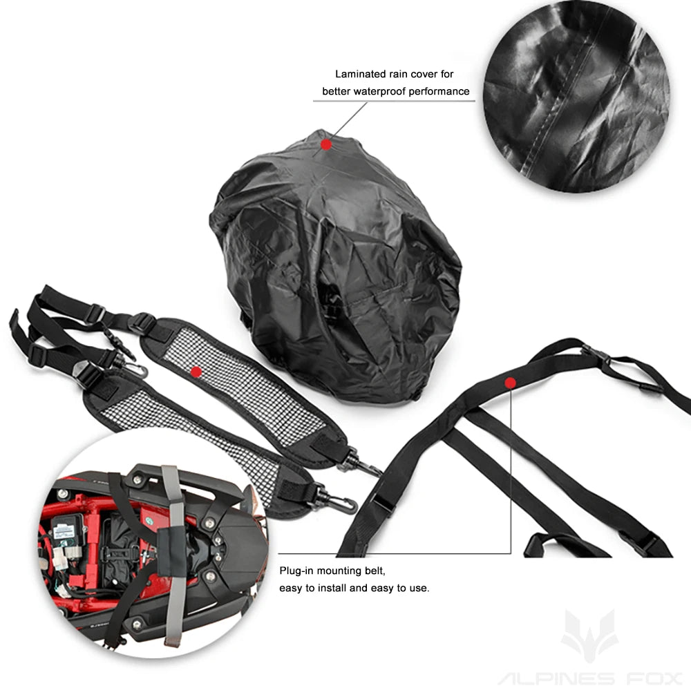 Motorcycle Backpack – Carbon Fiber Waterproof Large Capacity Travel Bag