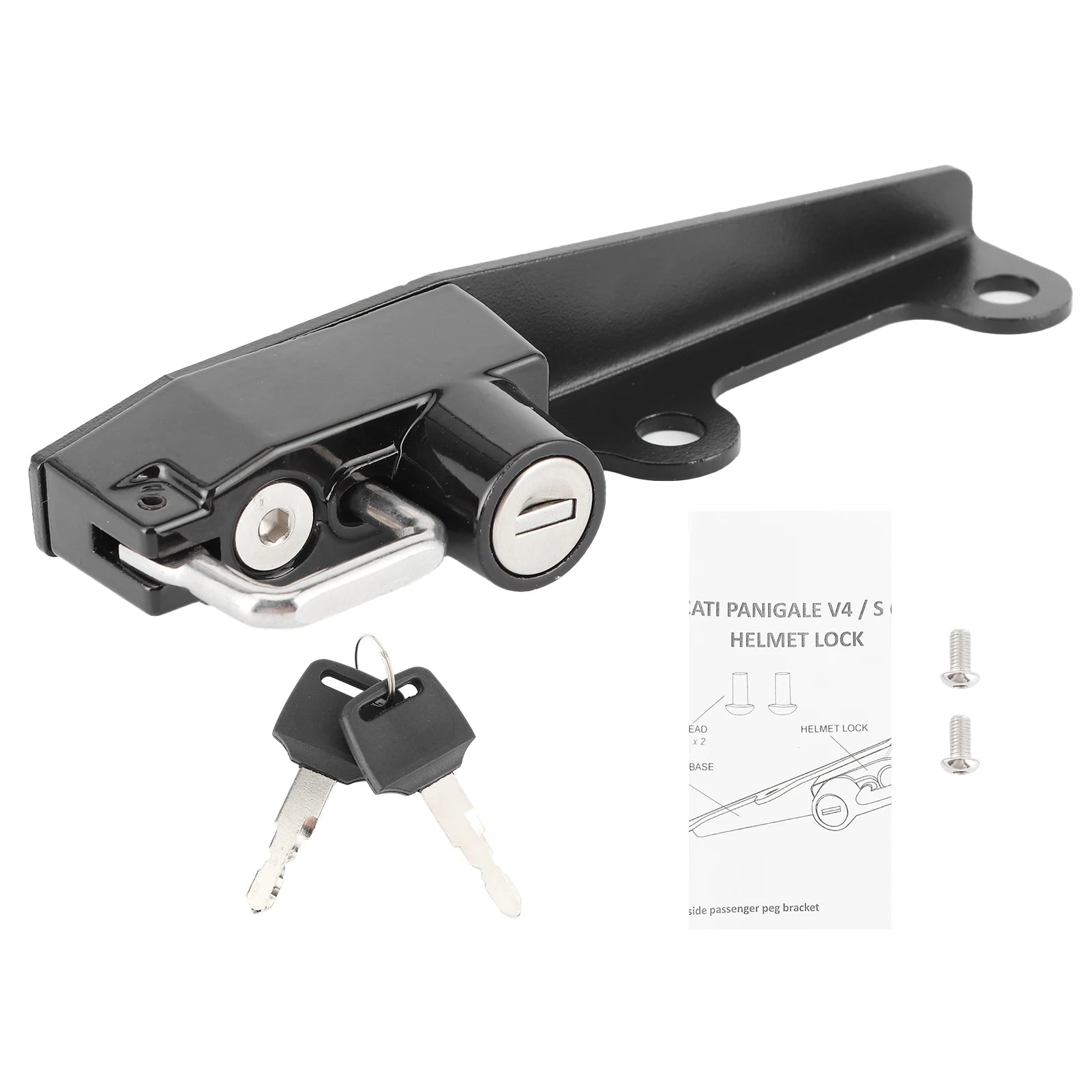 Motorcycle Helmet Lock AntiTheft Stainless Steel W/2 Keys Fit for Ducati Panigale V4/V4S 2018