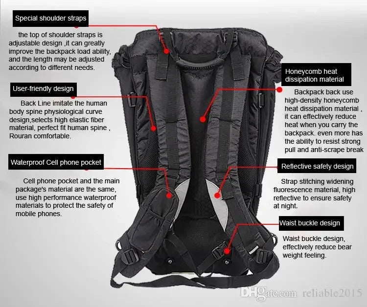 Motorcycle Backpack – 25L Hard Shell Waterproof Racing Backpack