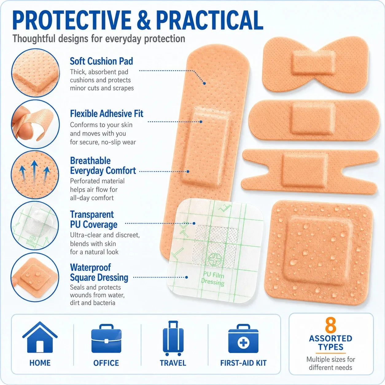 379-Piece IFAK Trauma First Aid Kit with MOLLE Pouch Emergency Survival Kit for Motorcycle Camping Hiking Car Travel Home Sports