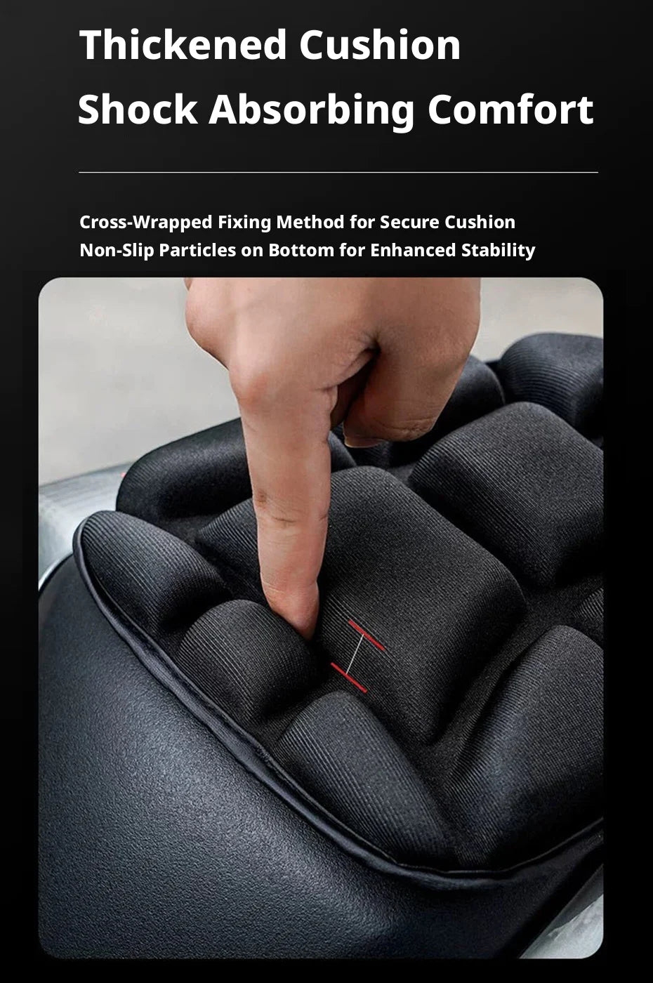 SEAMETAL Universal Motorcycle Gel Seat Cover 3D Breathable Comfort Cushion Shock Absorber Pad Anti-Slip Bike Saddle Protector