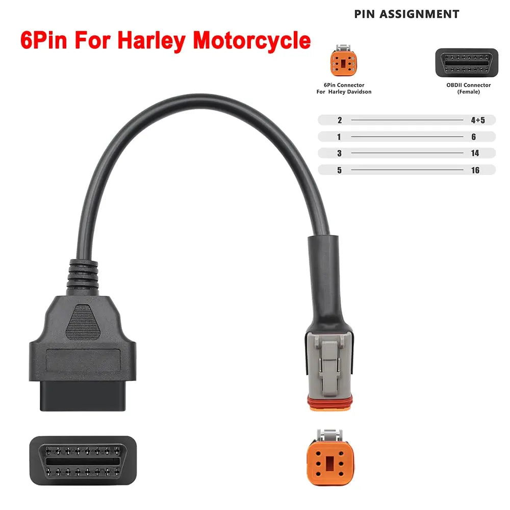 ITCARDIAG ELM327 V1.5 Motorcycle OBD2 Adapter Cable Kit – EFI Bikes – Yamaha Honda Kawasaki Suzuki Ducati KTM Harley – Android – $37–48