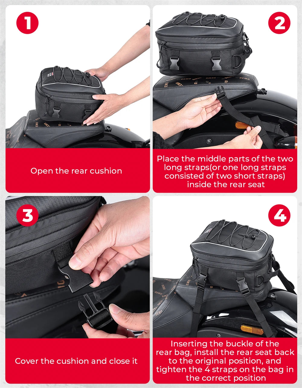 Motorcycle Backpack – KEMIMOTO Waterproof 7L–12L Expandable Riding Bag