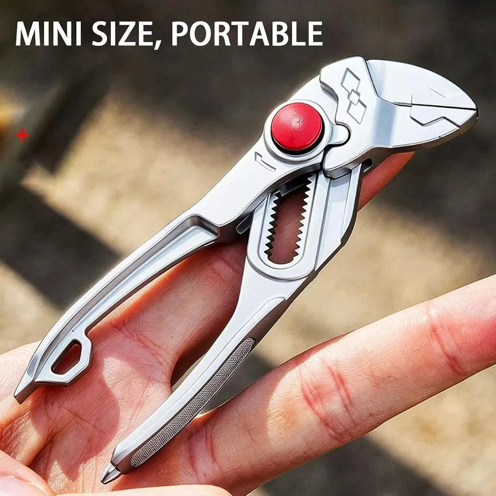 4-Inch Mini Pliers Wrench – Brake Caliper Tools – Rust-Resistant Electroplated Smooth Parallel Jaws Non-Slip Grooved Handle Alloy Steel – Black / Silver – $32