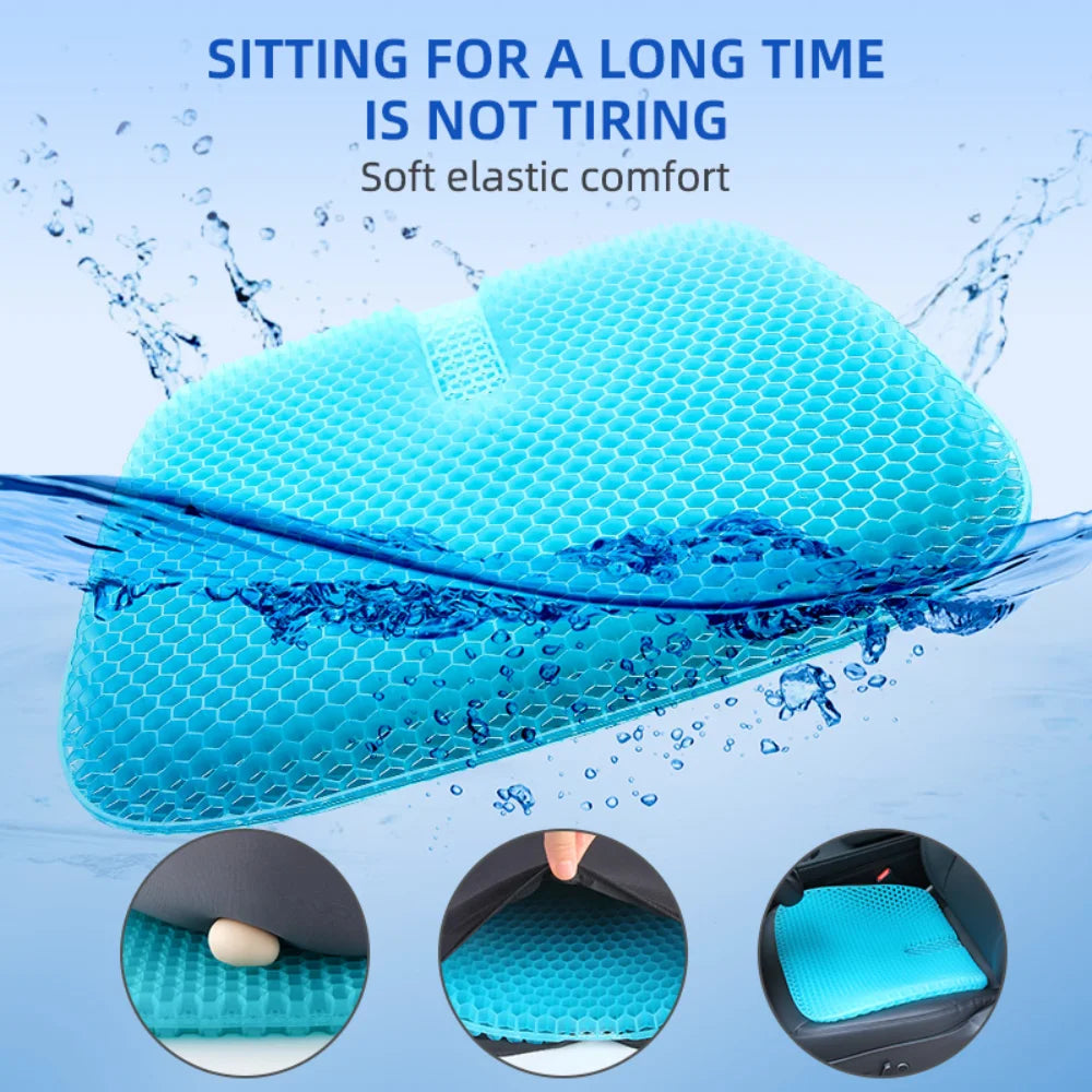 Gel Seat Cushion – Honeycomb Silicone Pad for Long Sitting Comfort