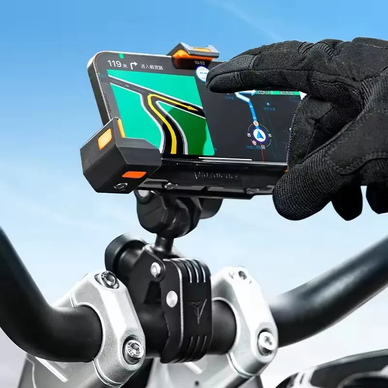 MOTOWOLF Motorcycle Phone Holder – Shockproof Wireless Charging