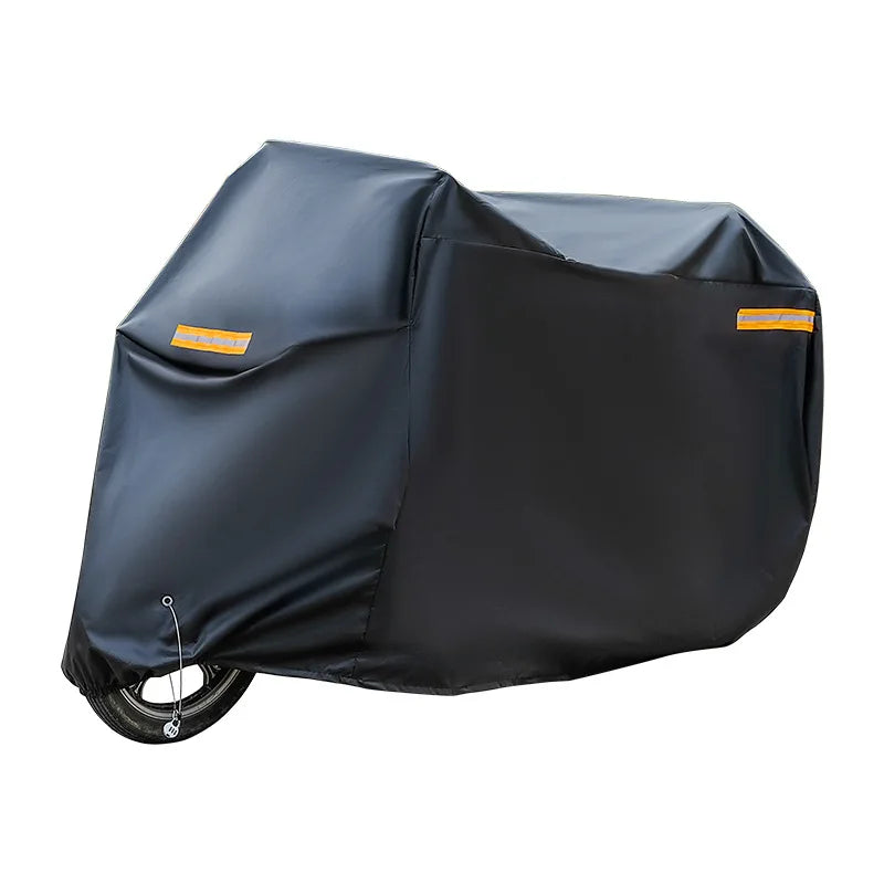 Thick Oxford Motorcycle Waterproof Cover Universal Outdoor Protection Dust Motorbike Rain Cover Sunshade Dustproof UV Protective – Reflective Aluminum Foil Nano Lining Cotton Velvet Black XL-4XL