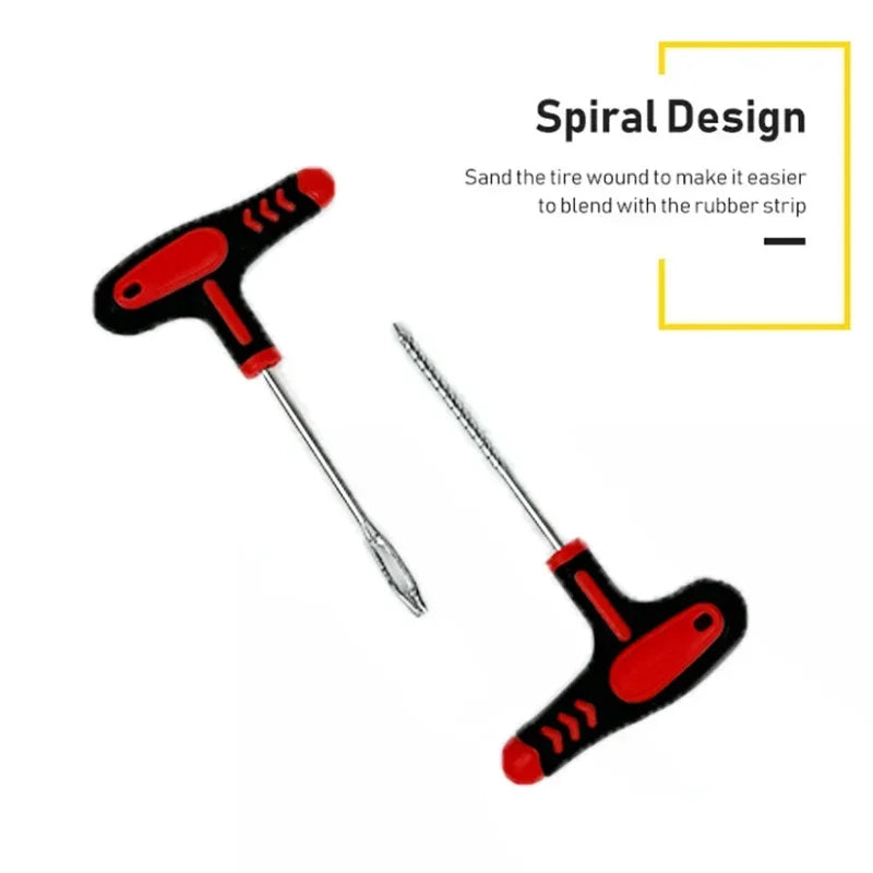 Motorcycle Tire Repair Kit – 19 / 24 / 39pcs Puncture Plug Tool Set – Car Motorcycle – $14