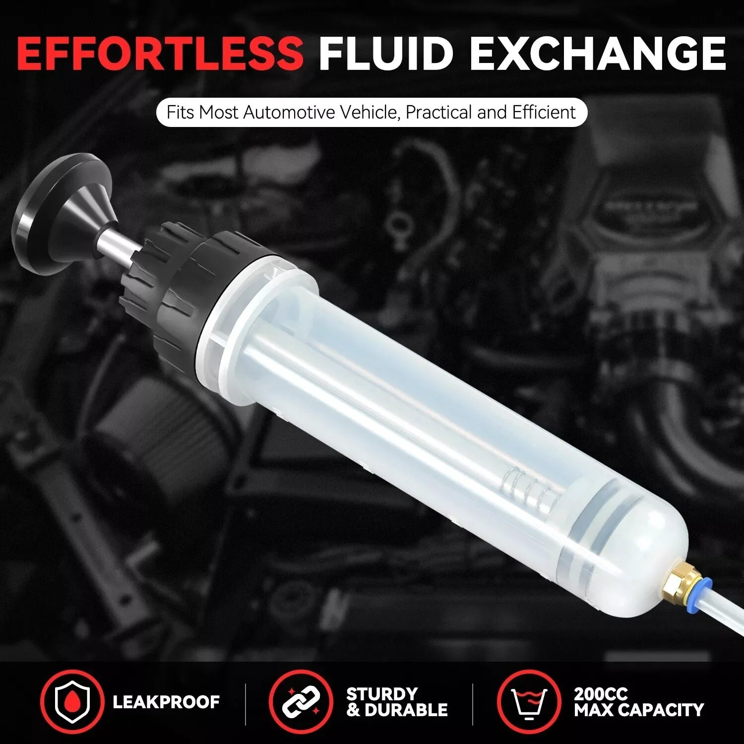Universal Car Motorcycle Truck Oil Change & Brake Bleeder Fluid Pump Extractor Filling Syringe Bottle – Brake Bleeding Tools – 200cc / 500cc – $20