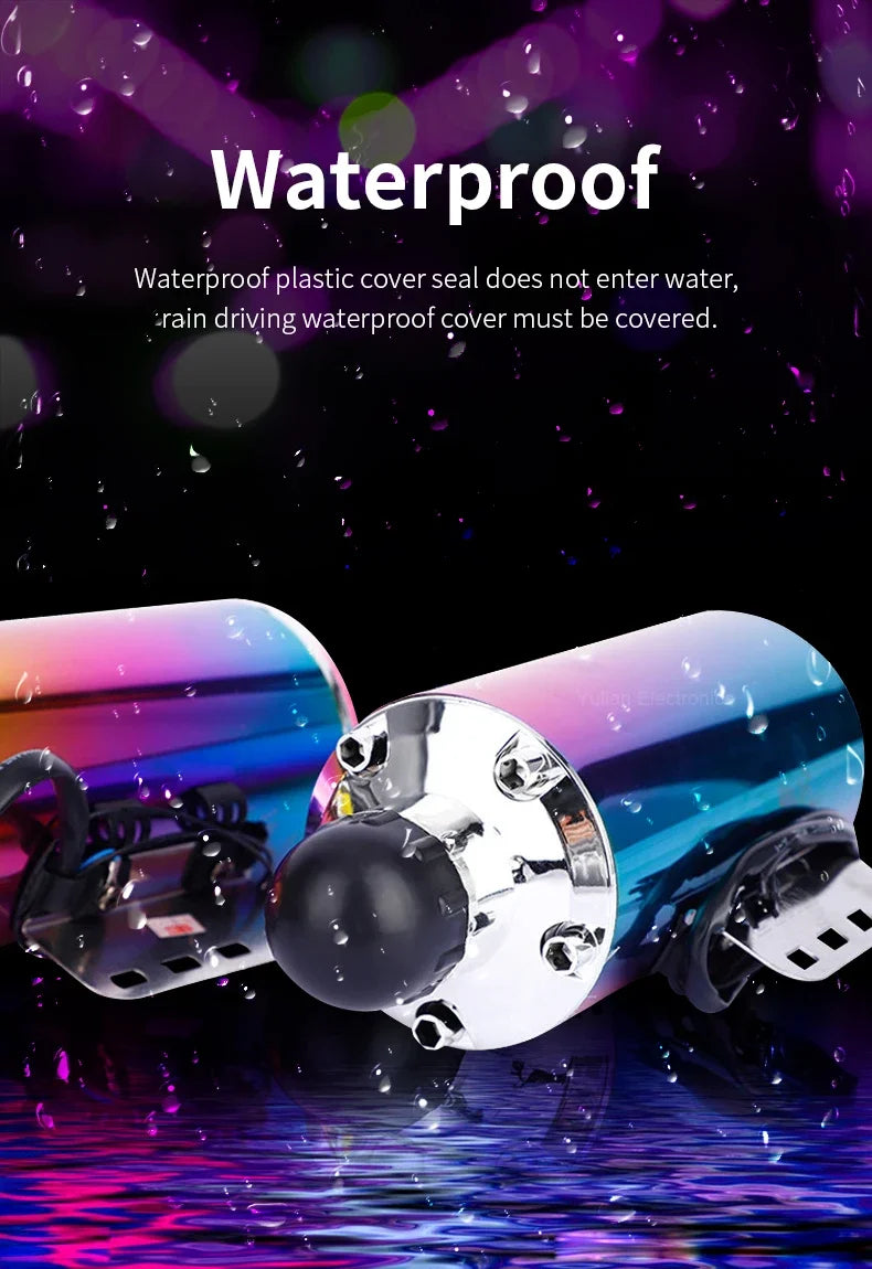 Motorcycle Speakers – Electric Exhaust Pipe Audio System, IP66 Waterproof