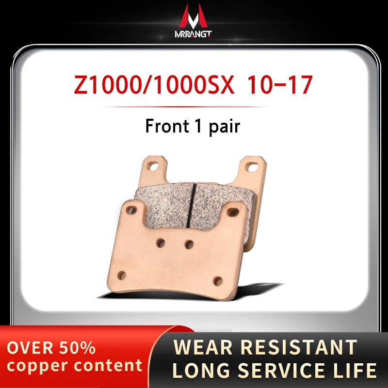 Sintered Metal Brake Pads for Kawasaki ZX-10R 2004–2015 Z1000 Z1000SX 2010–2017 – Brake Pad Tools – Front / Rear / Set – from $26
