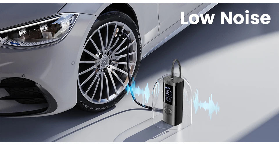 Portable Air Compressor – Mini Wireless Tire Inflator with Digital Display