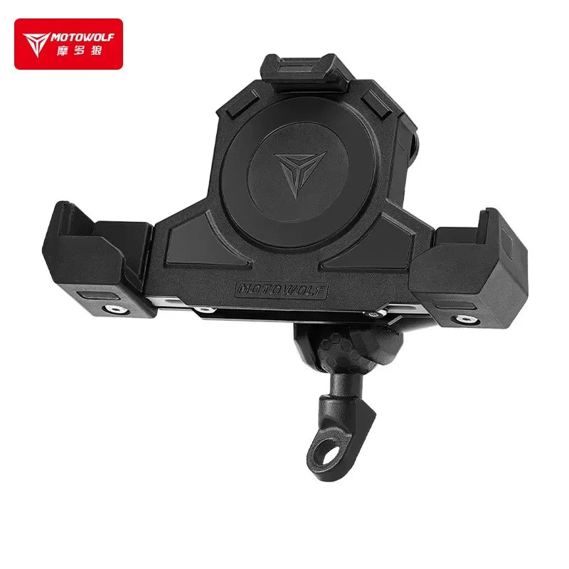 MOTOWOLF Motorcycle Phone Holder – Shockproof Wireless Charging