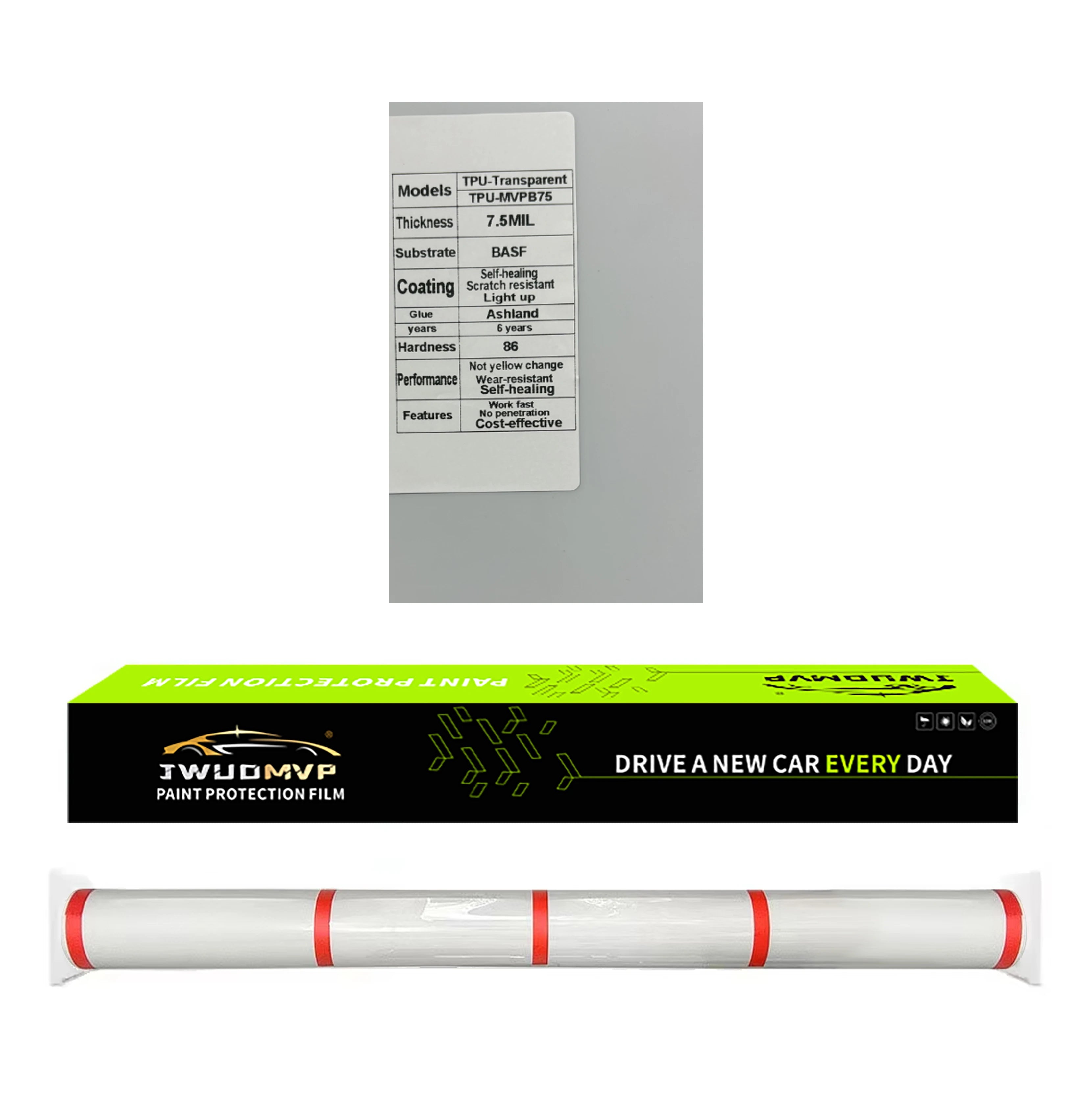 TPU PPF Bulk Roll 1.52×15m – Self-Healing Paint Protection Film – BASF / Covestro / Lubrizol – 7.5 / 8.5 / 10mil – Transparent / Gloss Black / Matte Black / Matte – $383–657