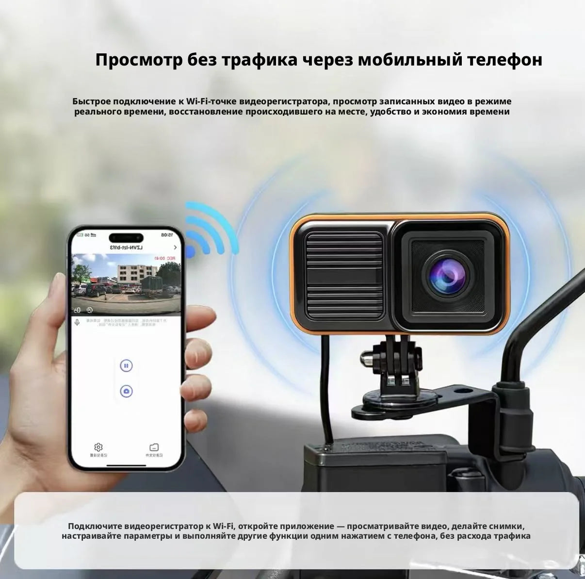 IP68 Waterproof Motorcycle Dash Cam 4K Front 1080P Rear Wired Separated Dual Lens WiFi Night Vision Anti-Shake Motorcycle Camera DVR for Motorcycle E-Bike Bicycle