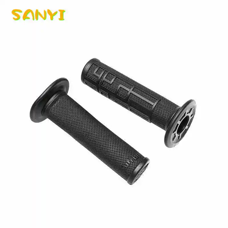 XCMT Sur-Ron Original Style Motorcycle Handlebar Grips Rubber Non-Slip Shock-Absorbing Brake Handle Grip for Sur-Ron X S Light Bee LightBee Electric Bike – Black / Gray (1 Set)