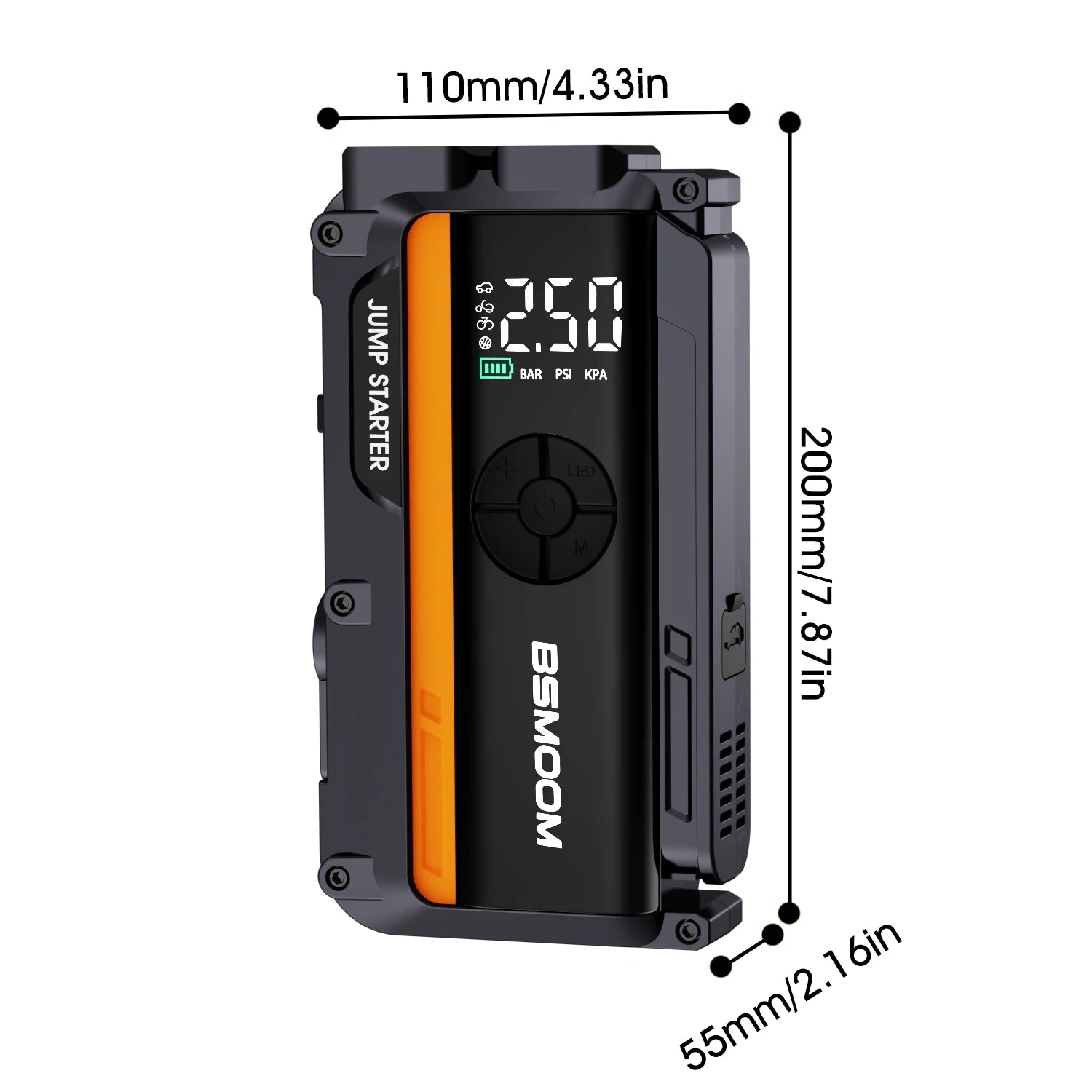 BSMOOM 150PSI Air Compressors Jump Starter Combo 4000A-10000A Portable Car Battery Pack for Motorcycle Car SUV Truck RV