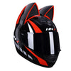 Cute Cat Full Face Ear Helmet for Street and Motocross Riding