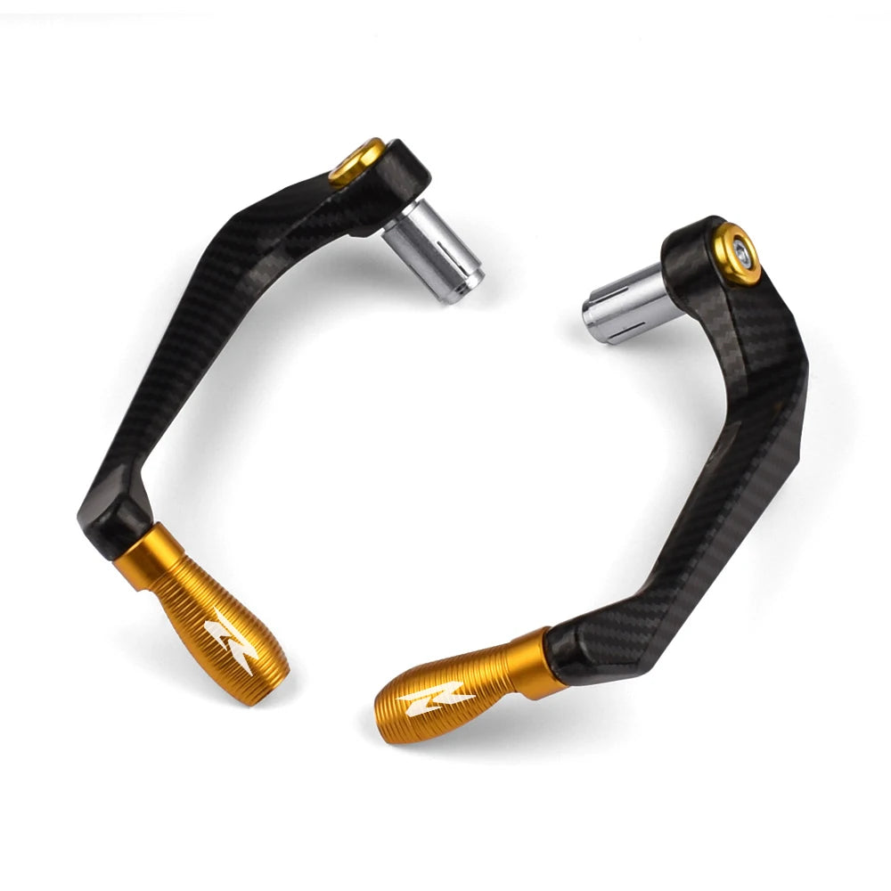 Suzuki GSXR 125/150/250/600/750/1000 / GSR 750/600/400 CNC Aluminum Brake & Clutch Lever Hand Guard Protector – R Logo – 7 Colors – 1 Pair – $20