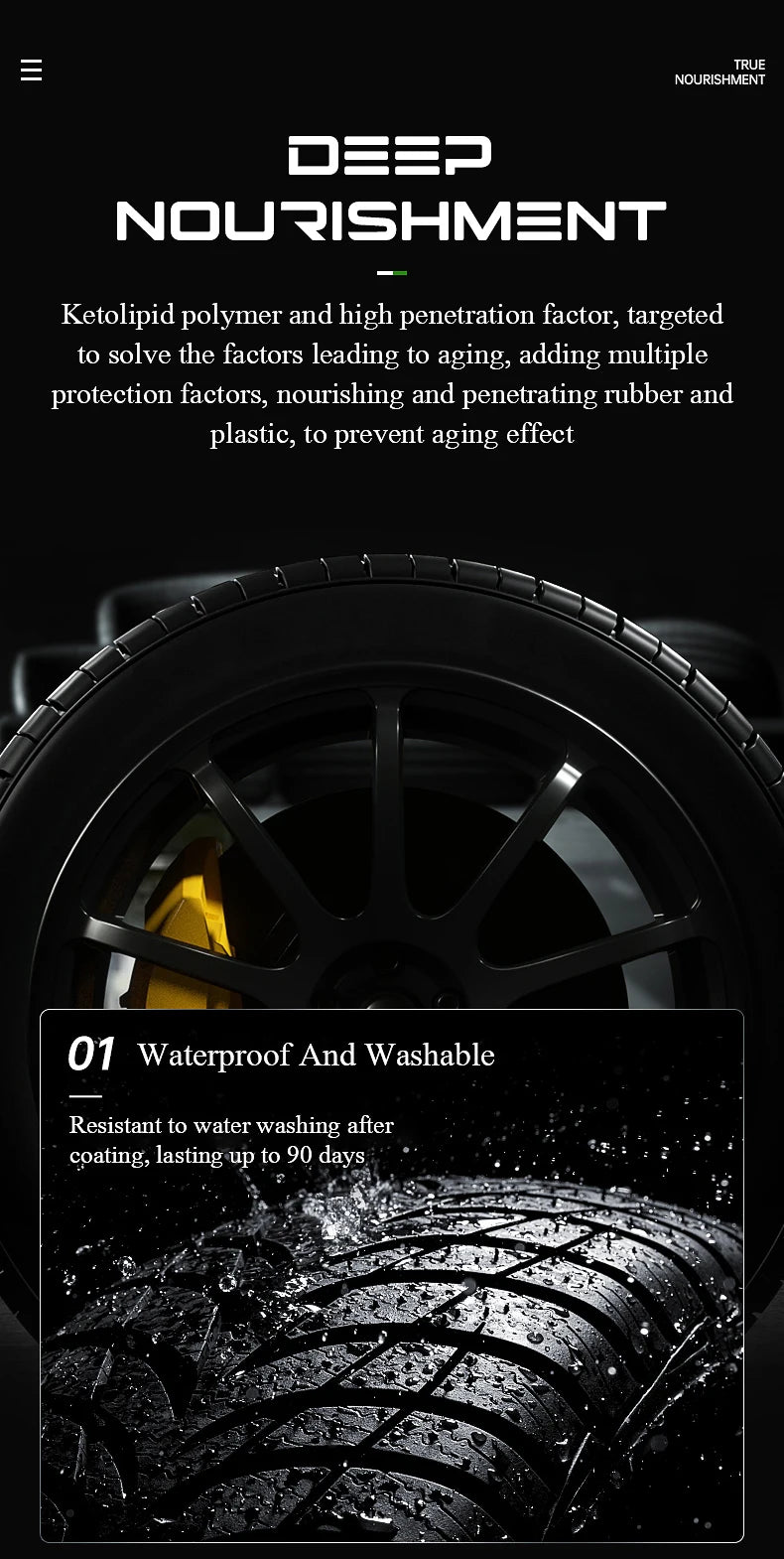 Car Tire Shine Spray – Wheel Cleaning Refurbishing Wax Brightener – 50ml / 100ml / 300ml – $12–24