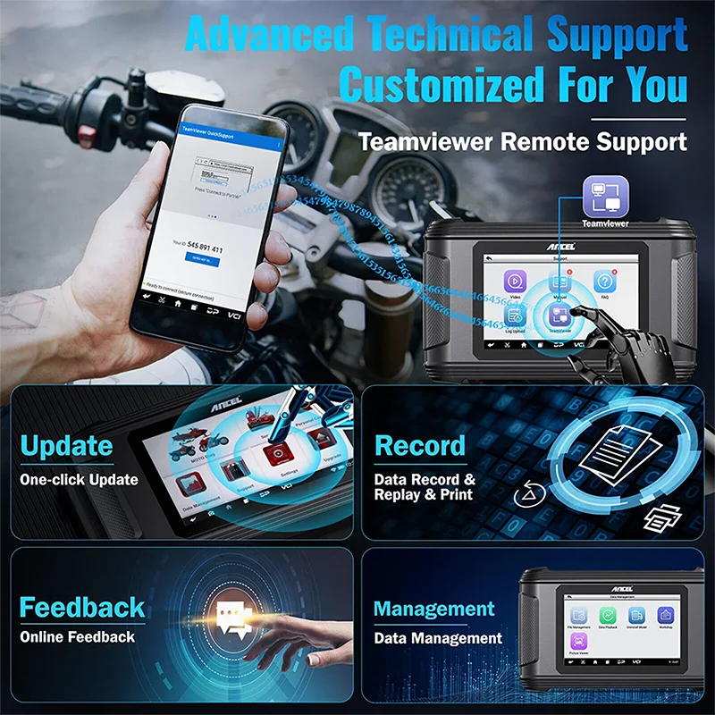 ANCEL MT500 Motorcycle Diagnostic Tablet – US Version – Full System + 30+ Resets + ECU Coding – Harley / Indian / Polaris / BRP + Asian – $1,196
