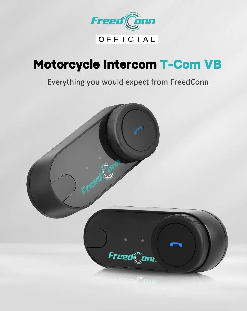 FREEDCONN T-COM VB Motorcycle Bluetooth Intercom – 6-Rider Group