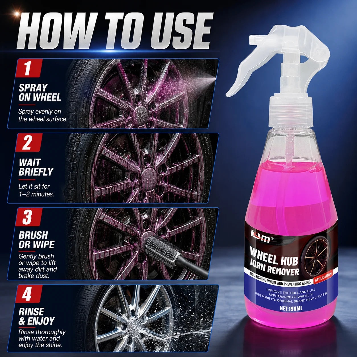 KJM Car Wheel Cleaner Spray