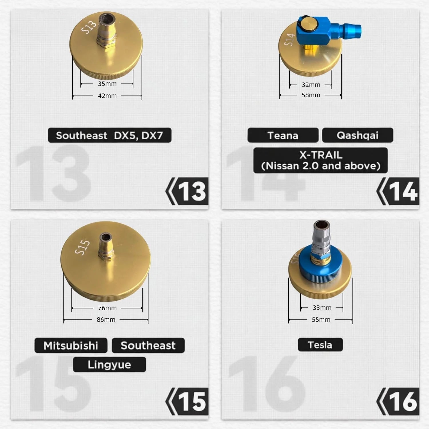 17-Piece Brake Fluid Bleeder Adapter Kit