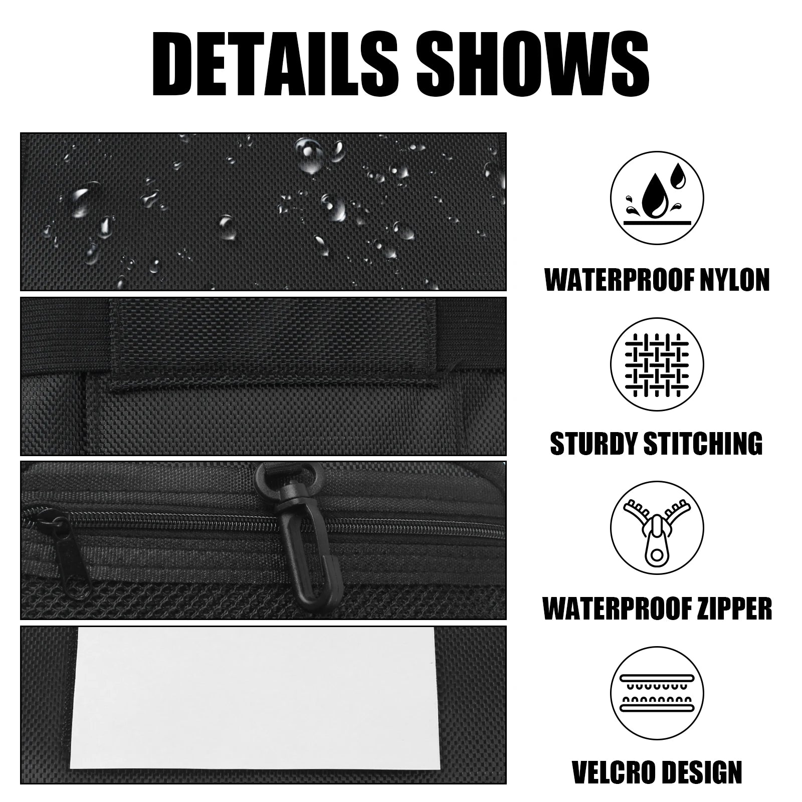 Motorcycle Saddlebag Organizer Hard Bags Storage Case for Harley Touring Street Glide Electra Glide 1980-2023 – Zippered Expandable Slip Pockets (2PCS)
