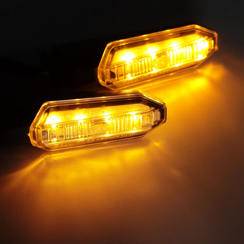 LED Turn Signal Bulbs – 12V Dual Color DRL Amber Flowing Motorcycle Light