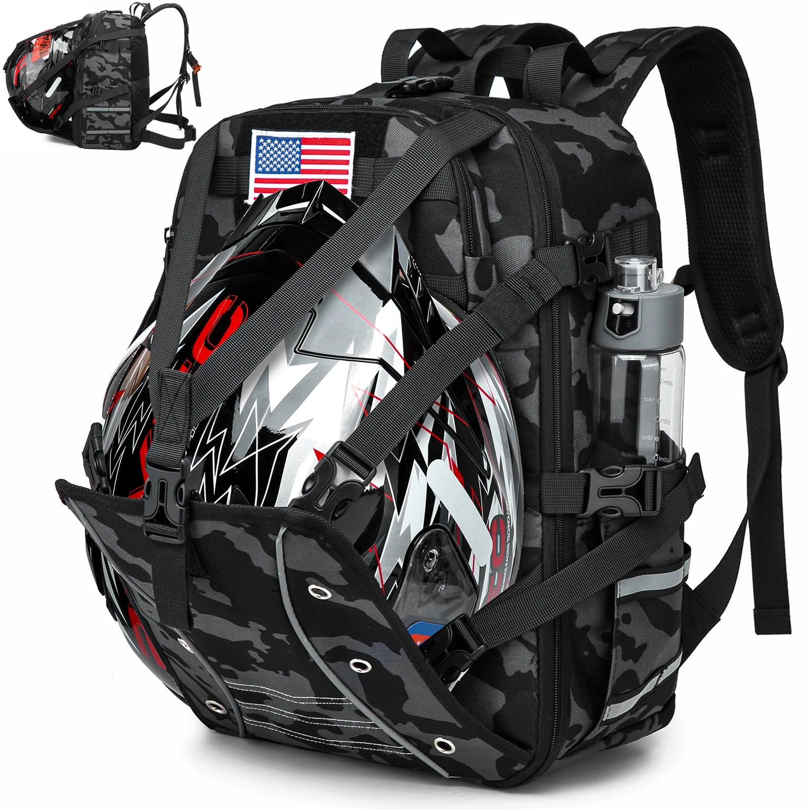 Motorcycle Backpack – 30L Multifunction Helmet & Riding Storage Bag