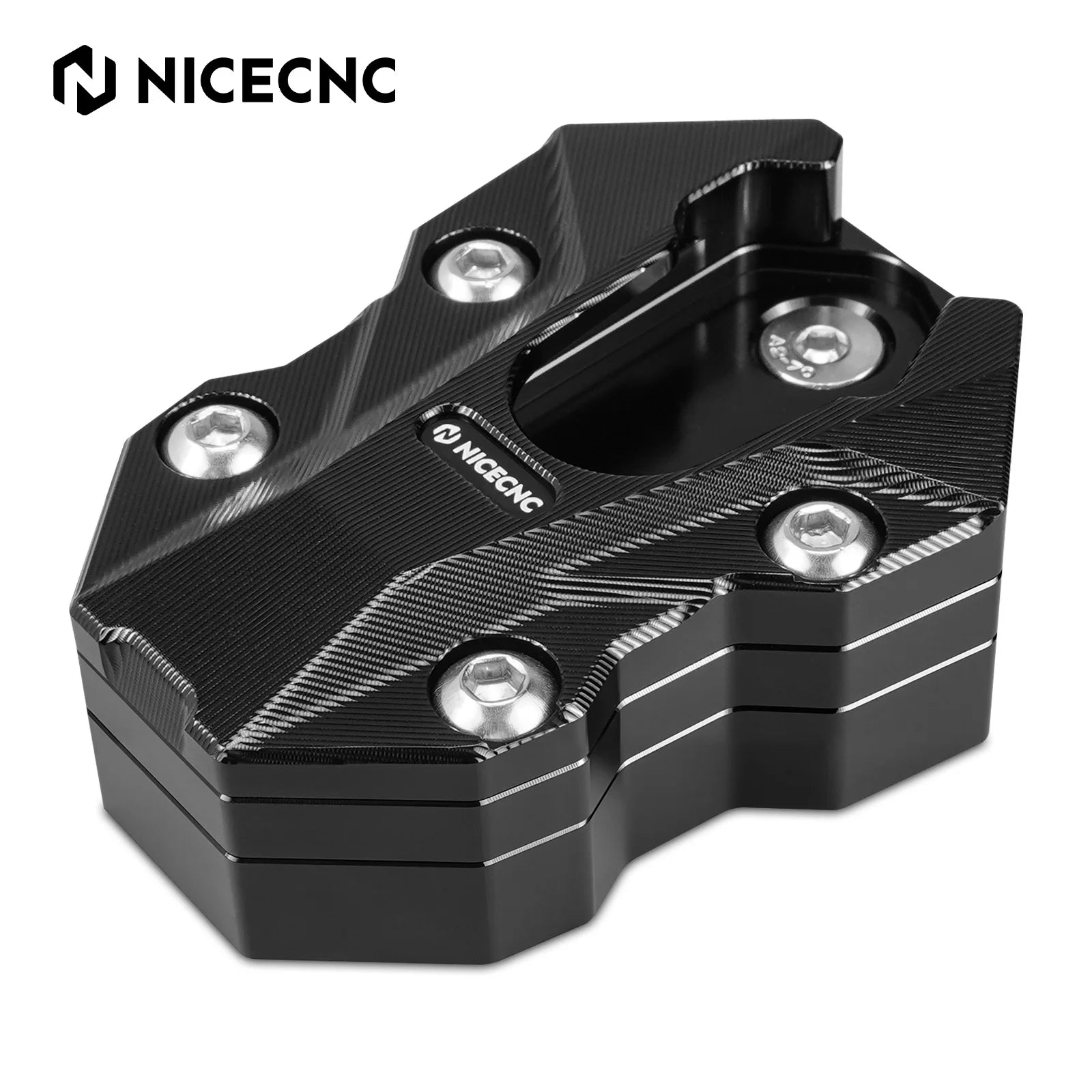 For BMW R1300GS R1300GS Adventure 2024-2025 Replace 4653 1638616 Height Adjustment Suspension Kickstand Side Stand Extension Plate – NICECNC 6061 Billet Aluminum Black